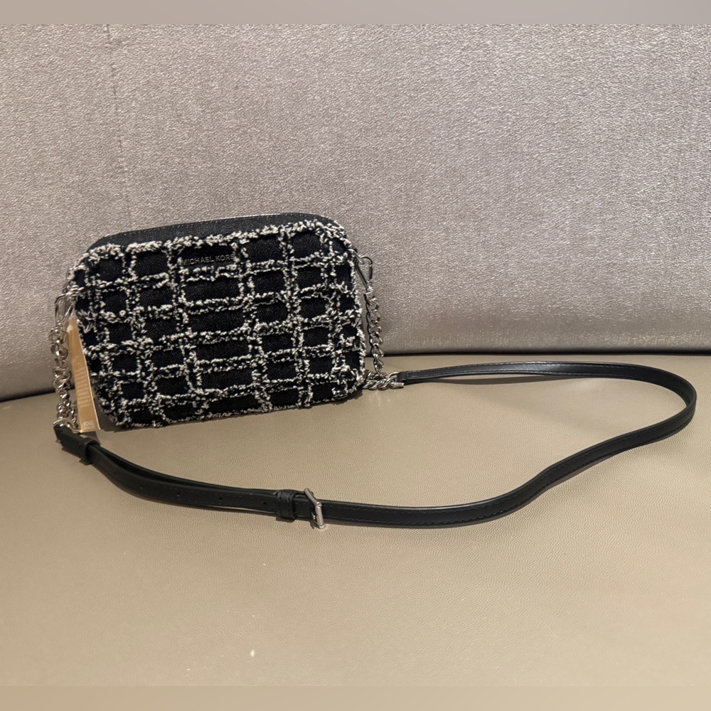 Michael Kors NWT Black Denim Crossbody Bag - Picture 6 of 13